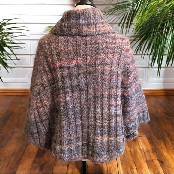Anthropologie Maison Pholya Knit Cowl Neck Poncho Sweater L/XL - Cottagecore - Picture 4 of 15